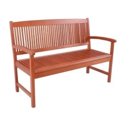 Livingruhm Garten Sitzbank Stockholm Massiv 2 Sitzer Eukalyptus