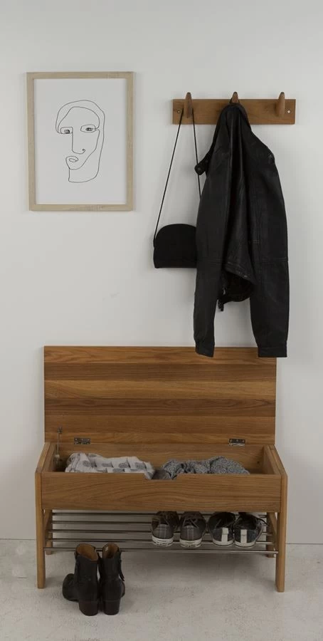 Livingruhm Hakenleiste Uno Garderobe Eiche Massiv 40 Cm Breit 4 Livingruhm Hakenleiste Uno Garderobe Eiche Massiv 40 Cm Breit – Bild 2