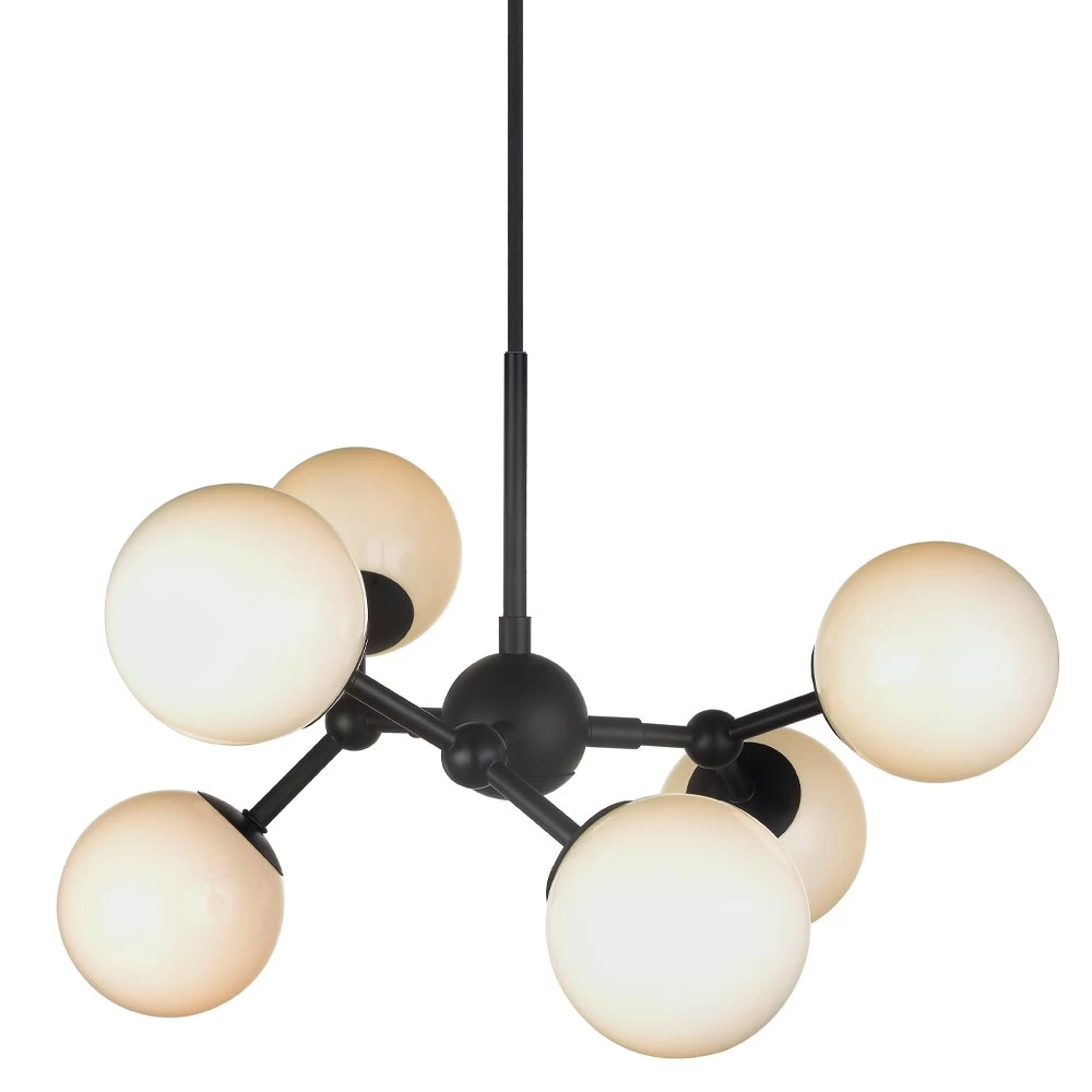 Halo Design Atom Chandelier 6L Opal Glas Hängelampe 4 Halo Design Atom Chandelier 6L Opal Glas Hängelampe – Bild 2
