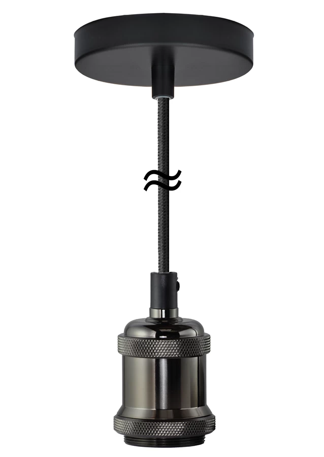 Heitronic Pendelfassung Chicago Schwarz E27 3 Heitronic Pendelfassung Chicago Schwarz E27