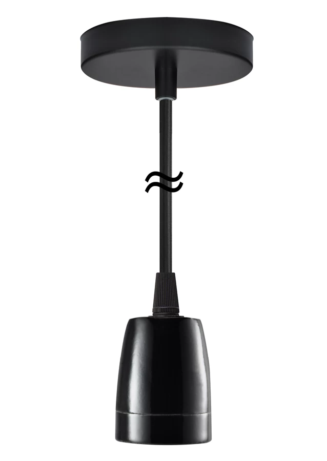 Heitronic Pendelfassung New York Schwarz E27 4 Heitronic Pendelfassung New York Schwarz E27 – Bild 2