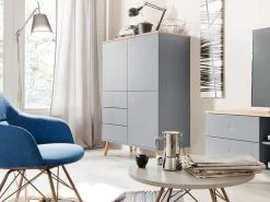 Highboard Joan Eiche & Grau 109cm Livingruhm