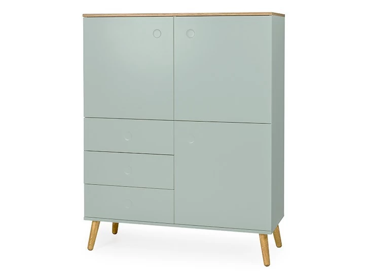 Highboard Joan Eiche & Grün 109cm Livingruhm 4 Highboard Joan Eiche & Grün 109cm Livingruhm – Bild 2