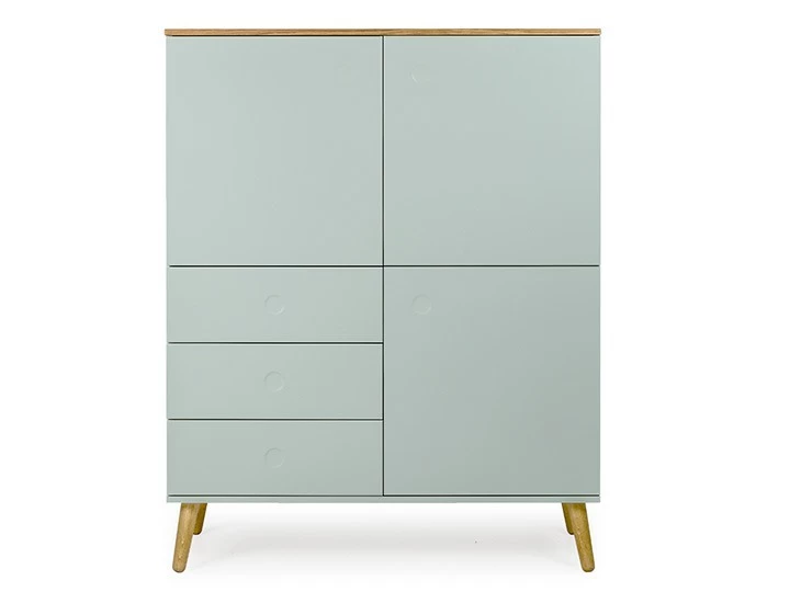 Highboard Joan Eiche & Grün 109cm Livingruhm 5 Highboard Joan Eiche & Grün 109cm Livingruhm – Bild 3