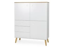 Highboard Joan Eiche & Weiß 109cm Livingruhm -Paulmann Store highboard joan eiche weib 109cm livingruhm 1308692 75 453 1280x1280