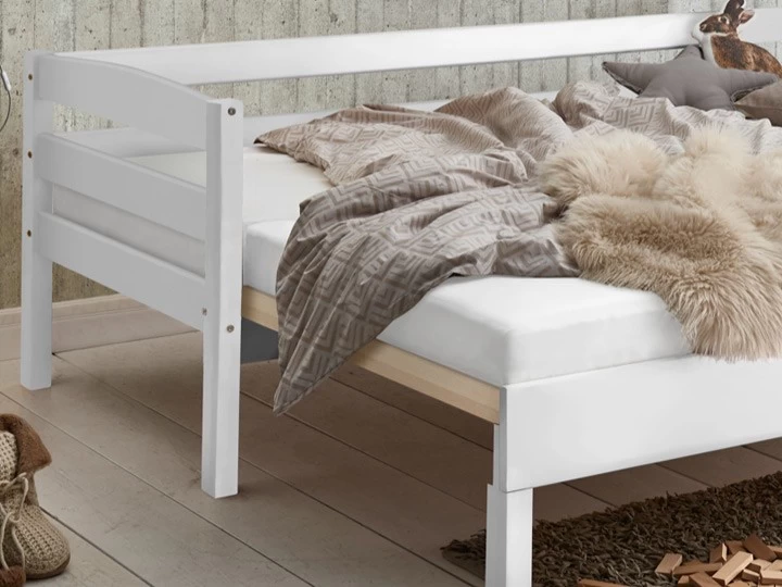 Relita Funktionsbett Emilia Ausziehbar 90/180 X 200 Cm Kinderbett Buche Massiv Weiß 6 Relita Funktionsbett Emilia Ausziehbar 90/180 X 200 Cm Kinderbett Buche Massiv Weiß – Bild 4