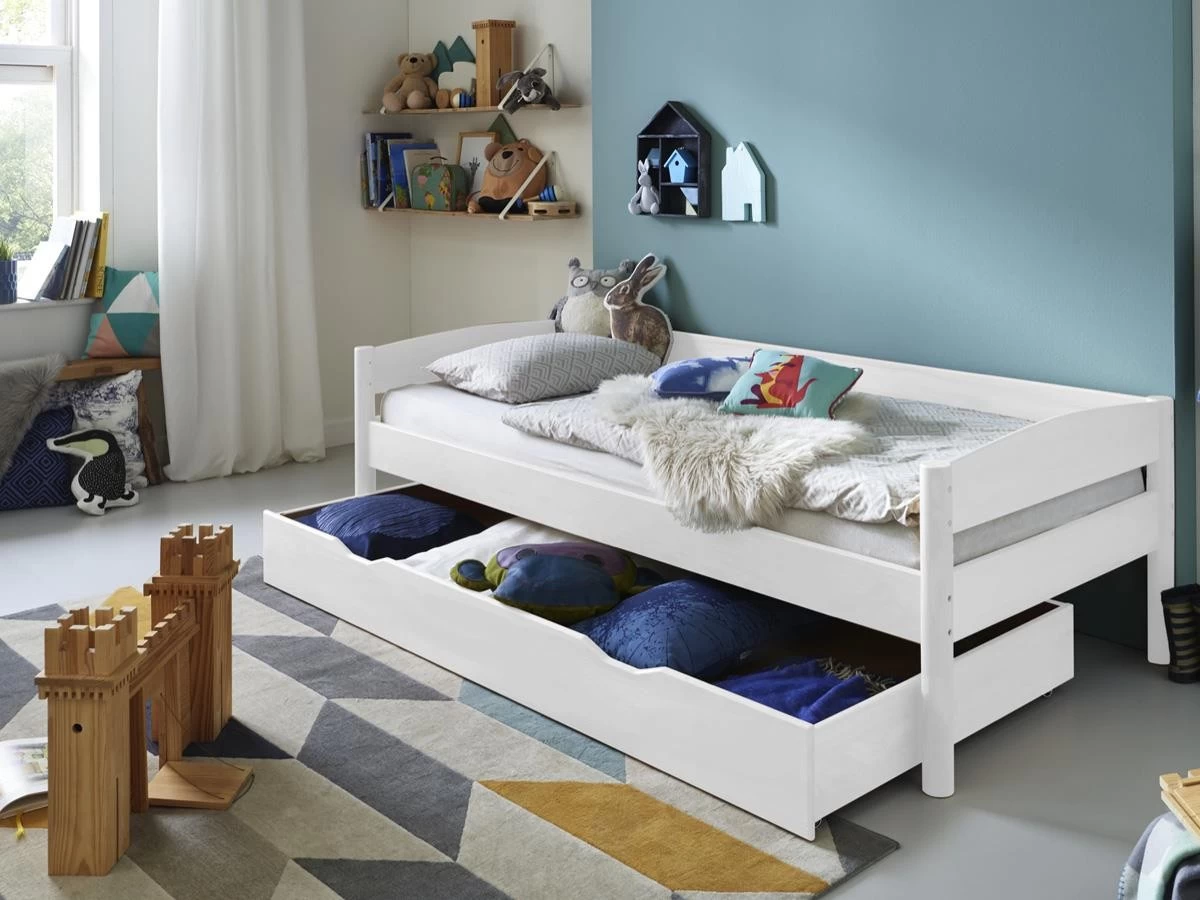 Kinderbett Michelle Weiß 90 X 200 Cm Buche Massiv Einzelbett 5 Kinderbett Michelle Weiß 90 X 200 Cm Buche Massiv Einzelbett – Bild 3