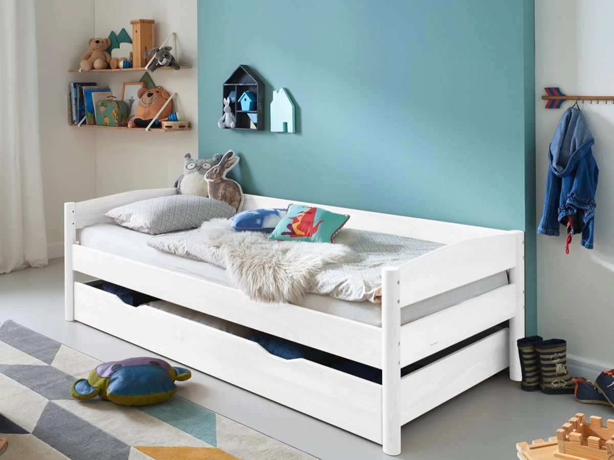 Kinderbett Michelle Weiß 90 X 200 Cm Buche Massiv Einzelbett 4 Kinderbett Michelle Weiß 90 X 200 Cm Buche Massiv Einzelbett – Bild 2