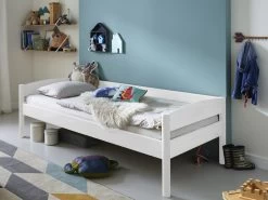 Kinderbett Michelle Weiß 90 X 200 Cm Buche Massiv Einzelbett