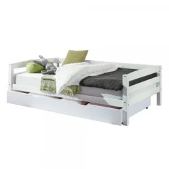 Relita Kinderbett Nora Mit Bettkasten 90 X 200 Cm Buche Massiv Weiß Lackiert