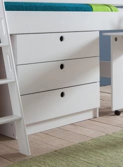 Relita Schubladenkommode KIM Buche Massiv Weiss Lackiert