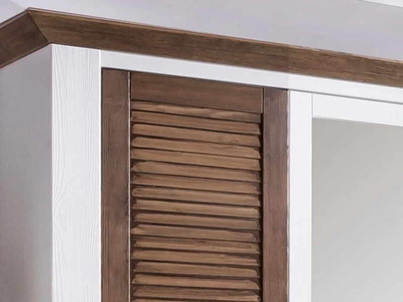 Kleiderschrank Laguna 4 Türig Pinie Weiss Braun Mit Spiegel 5 Kleiderschrank Laguna 4 Türig Pinie Weiss Braun Mit Spiegel – Bild 3