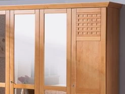 Livingruhm Kleiderschrank Landhaus Romantica 5 Türig Pinie Bernstein