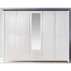Kleiderschrank Malibu Kiefer Massiv Weiss/braun 5 Türig -Paulmann Store kleiderschrank malibu kiefer massiv weiss braun 5 turig 12 10269 EPmu 1280x1280