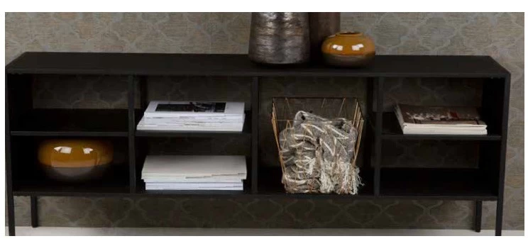 Livingruhm Kommode Brooks Metall Schwarz Lackiert 140 Cm Breit 4 Livingruhm Kommode Brooks Metall Schwarz Lackiert 140 Cm Breit – Bild 2