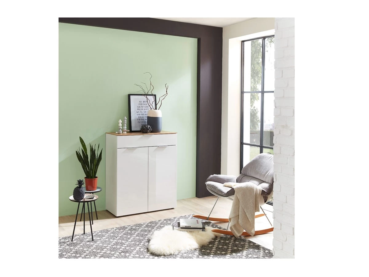 Livingruhm Kommode Eiche Weiß 90 Cm Breit 6 Livingruhm Kommode Eiche Weiß 90 Cm Breit – Bild 4