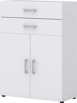 Kommode Direct Weiß Front Weiß 3 Ordnerhöhen 2 Türig 2SK