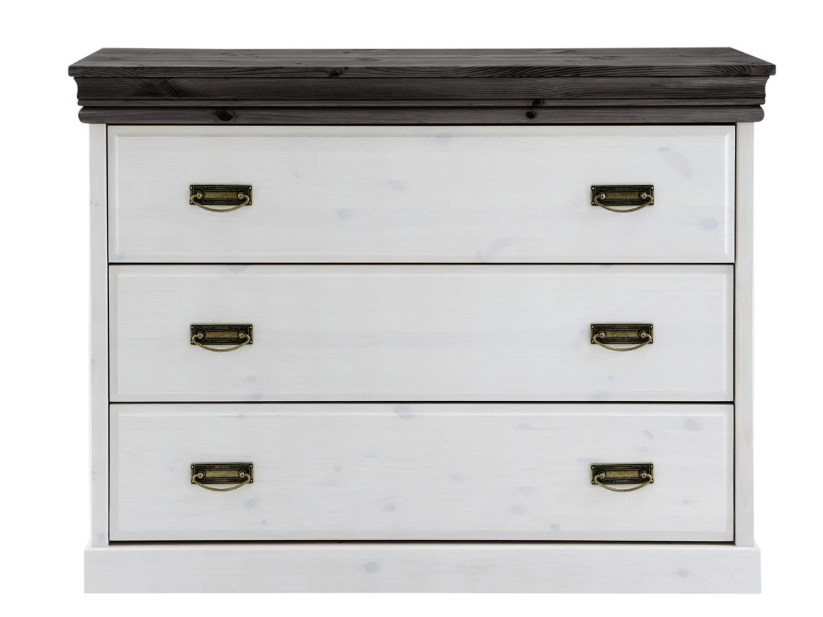 Livingruhm Kommode Melina Kiefer Massiv Weiß 107cm 6 Livingruhm Kommode Melina Kiefer Massiv Weiß 107cm – Bild 4