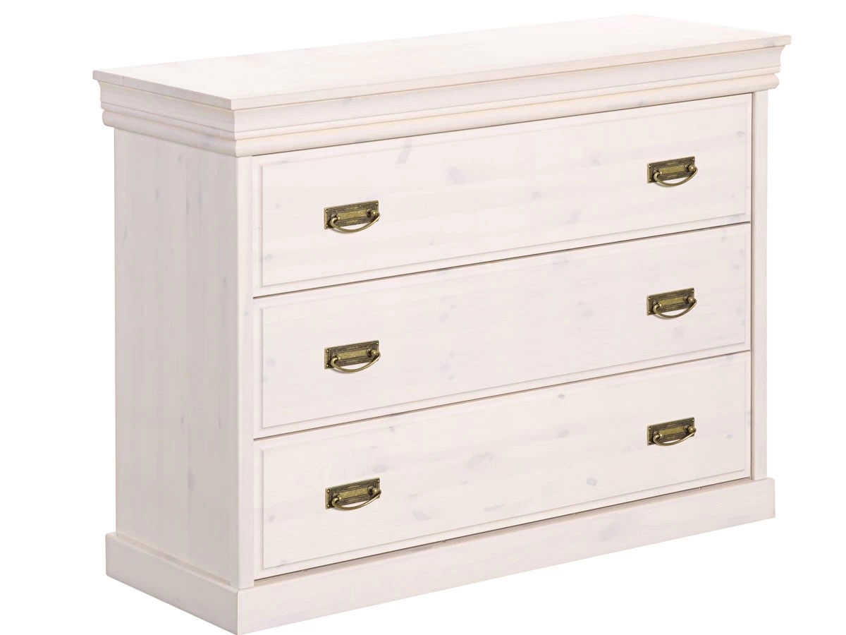 Livingruhm Kommode Melina Kiefer Massiv Weiß 107cm 3 Livingruhm Kommode Melina Kiefer Massiv Weiß 107cm