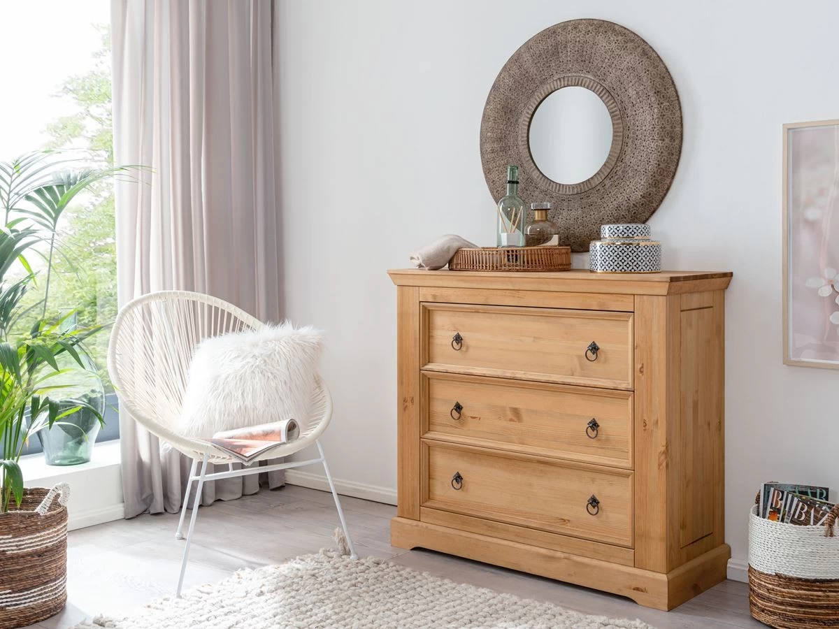 Livingruhm Kommode Montan Kiefer Massiv Eichefarbig Mit 3 Schubladen 3 Livingruhm Kommode Montan Kiefer Massiv Eichefarbig Mit 3 Schubladen