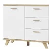 Livingruhm Kommode Eiche Dekor 96cm Breit Weiß Matt -Paulmann Store kommode oslo 3218 weib matt eiche dekor 96cm breit 1288915 10355 1280x1280