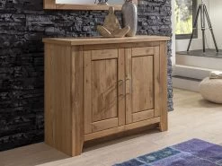 Livingruhm Kommode Toronto 2 Türig Eiche Teilmassiv Geölt