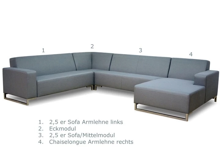 Livingruhm Lynn Loungegruppe Modul Abschluss Rechts 2,5-Sitzer Silvertex 6 Livingruhm Lynn Loungegruppe Modul Abschluss Rechts 2,5-Sitzer Silvertex – Bild 4