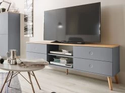 Lowboard Joan Eiche & Grau 162 Cm Livingruhm