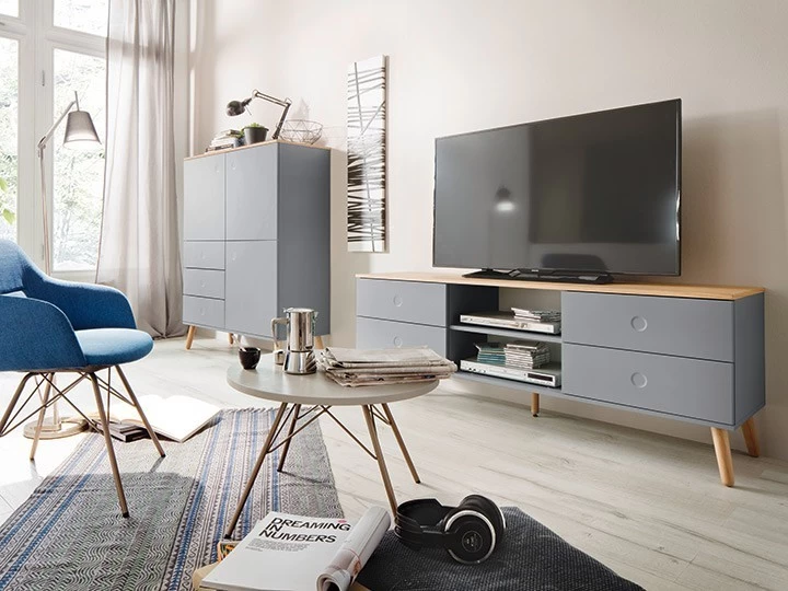 Lowboard Joan Eiche & Grau 162 Cm Livingruhm 11 Lowboard Joan Eiche & Grau 162 Cm Livingruhm – Bild 9