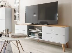 Lowboard Joan Eiche & Weiß 162cm Livingruhm