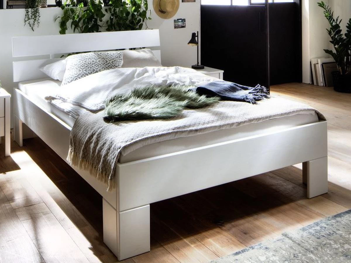 Livingruhm Massivholzbett Annika Fichte Weiß 3 Livingruhm Massivholzbett Annika Fichte Weiß