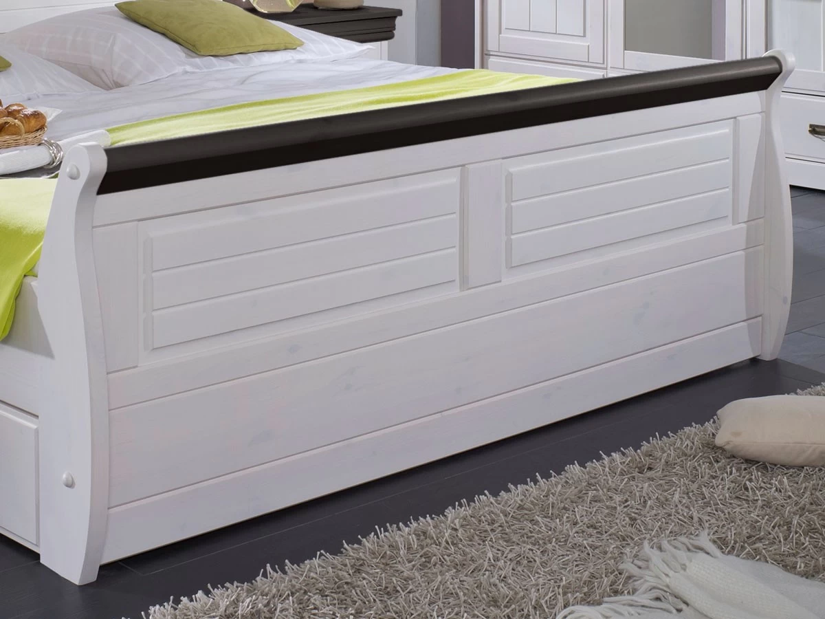 Massivholzbett Melina 180x200 Cm Kiefer Massiv Weiß Kolonial Mit Bettkasten 7 Massivholzbett Melina 180x200 Cm Kiefer Massiv Weiß Kolonial Mit Bettkasten – Bild 5