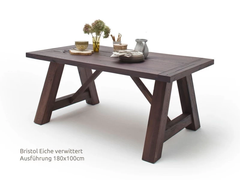 MCA Furniture Bristol Esstisch Eiche Massiv 220 X 100 Cm 8 MCA Furniture Bristol Esstisch Eiche Massiv 220 X 100 Cm – Bild 6