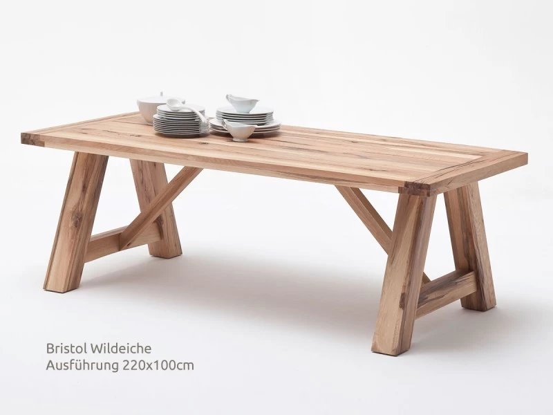 MCA Furniture Bristol Esstisch Eiche Massiv 220 X 100 Cm 7 MCA Furniture Bristol Esstisch Eiche Massiv 220 X 100 Cm – Bild 5