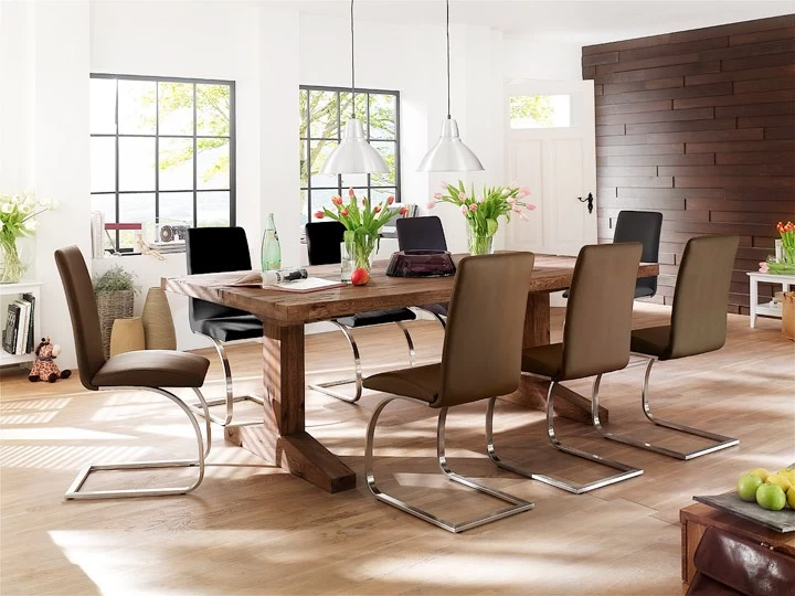 MCA Furniture Lunch Esstisch Eiche Massiv 180x90 Cm 3 MCA Furniture Lunch Esstisch Eiche Massiv 180x90 Cm