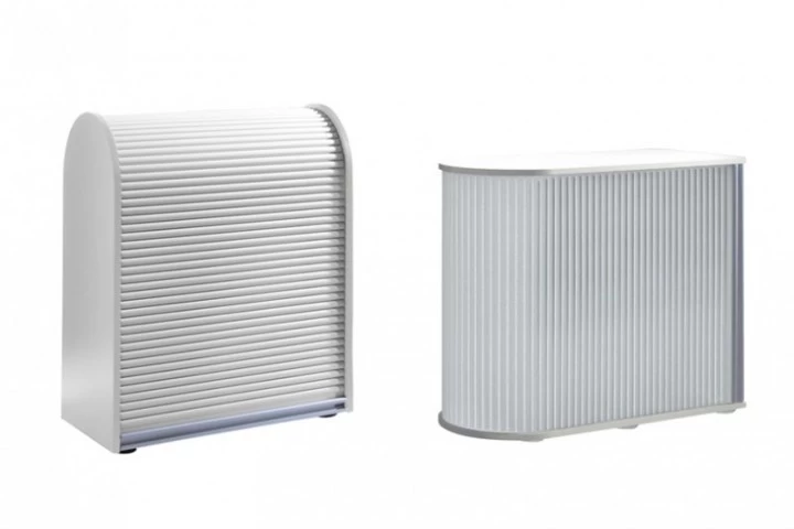 Livingruhm Sideboard Mit Rollladen Abschließbar Weiß 80/89cm Klenk Collection 5 Livingruhm Sideboard Mit Rollladen Abschließbar Weiß 80/89cm Klenk Collection – Bild 3