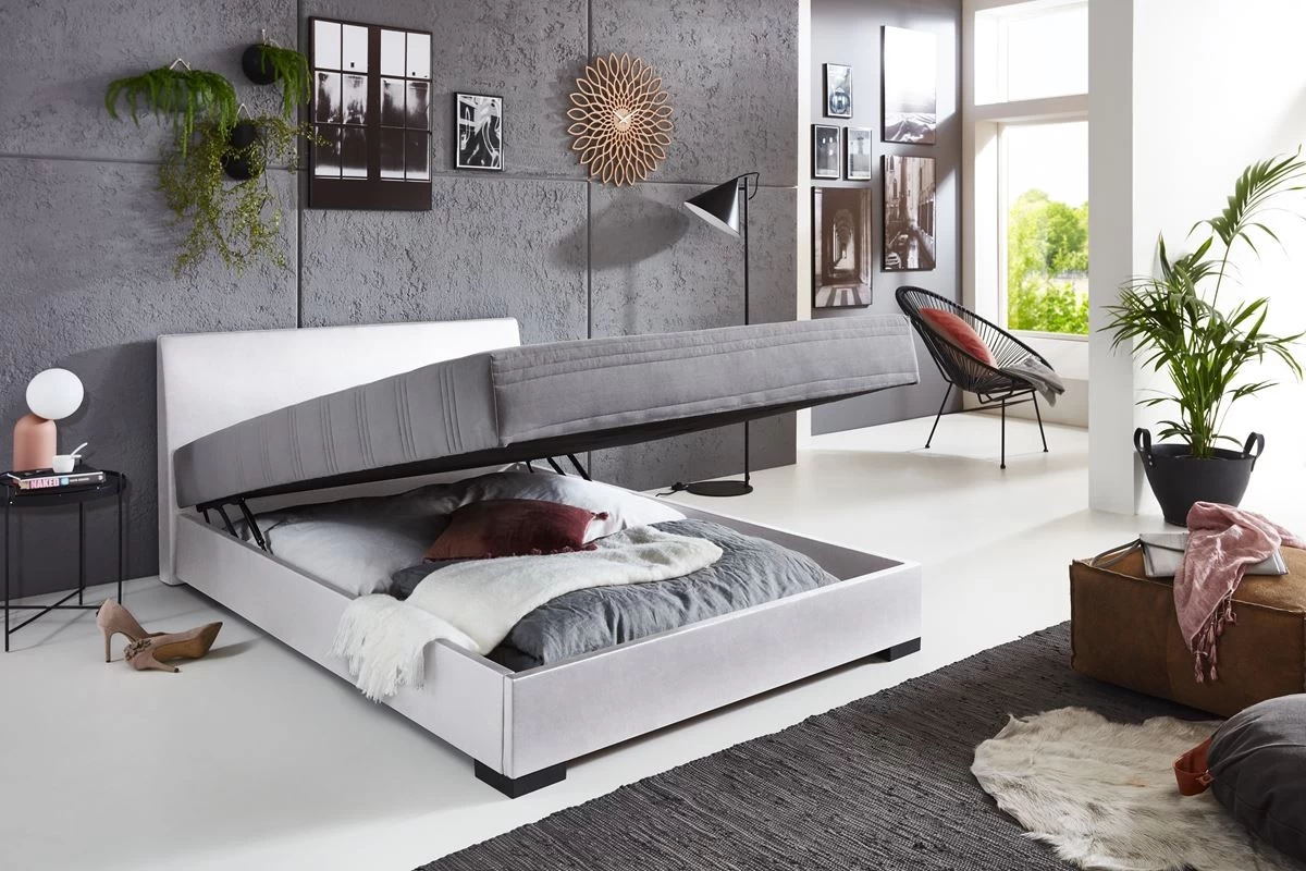Relita Polsterbett Mels 140 X 200 Cm Weiß Mit Bettkasten 4 Relita Polsterbett Mels 140 X 200 Cm Weiß Mit Bettkasten – Bild 2
