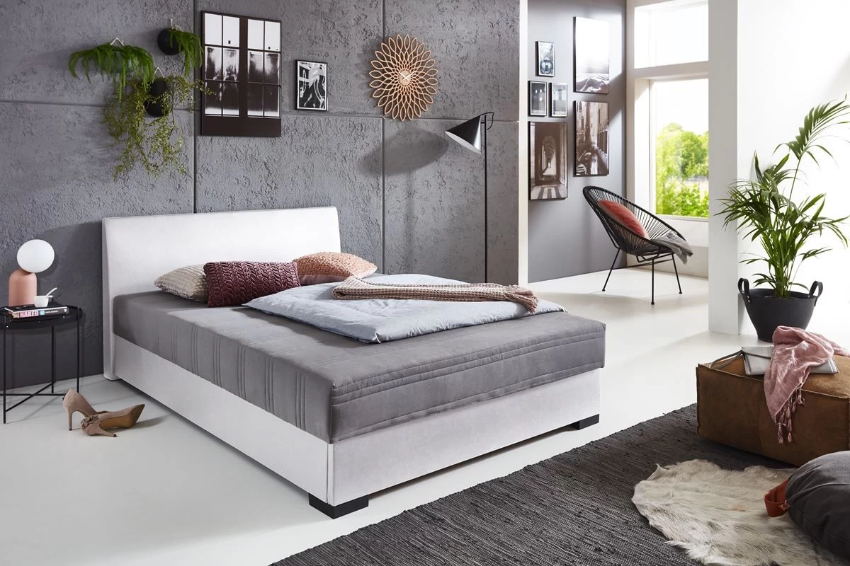 Relita Polsterbett Mels 140 X 200 Cm Weiß Mit Bettkasten 3 Relita Polsterbett Mels 140 X 200 Cm Weiß Mit Bettkasten