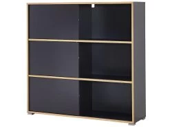 Livingruhm Regal Mit 3 Schiebetüren Anthrazit Eiche Dekor -Paulmann Store regal nisse mit 3 schiebeturen anthrazit eiche dekor 128 10214 sr6f 1280x1280