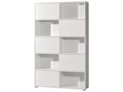 Livingruhm Regal Mit 5 Schiebetüren Weiss Eiche Dekor -Paulmann Store regal nisse mit 5 schiebeturen weiss eiche dekor 1288022 10213 1280x1280