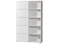 Livingruhm Regal Mit 5 Schiebetüren Weiss Eiche Dekor -Paulmann Store regal nisse mit 5 schiebeturen weiss eiche dekor 1288025 10213 1280x1280