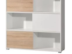 Livingruhm Regal Mit 5 Schiebetüren Weiss Eiche Dekor -Paulmann Store regal nisse mit 5 schiebeturen weiss eiche dekor 1288027 10213 1280x1280