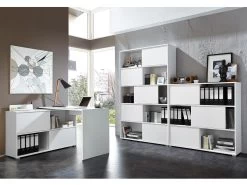 Livingruhm Regal Mit 5 Schiebetüren Weiss Eiche Dekor -Paulmann Store regal nisse mit 5 schiebeturen weiss eiche dekor 1288028 10213 1280x1280
