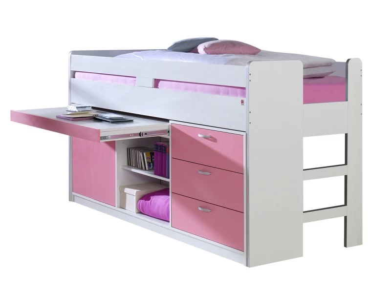 Relita Hochbett Bonny 90 X 200 Cm Rosa Funktionsbett Inkl. Rollrost 4 Relita Hochbett Bonny 90 X 200 Cm Rosa Funktionsbett Inkl. Rollrost – Bild 2