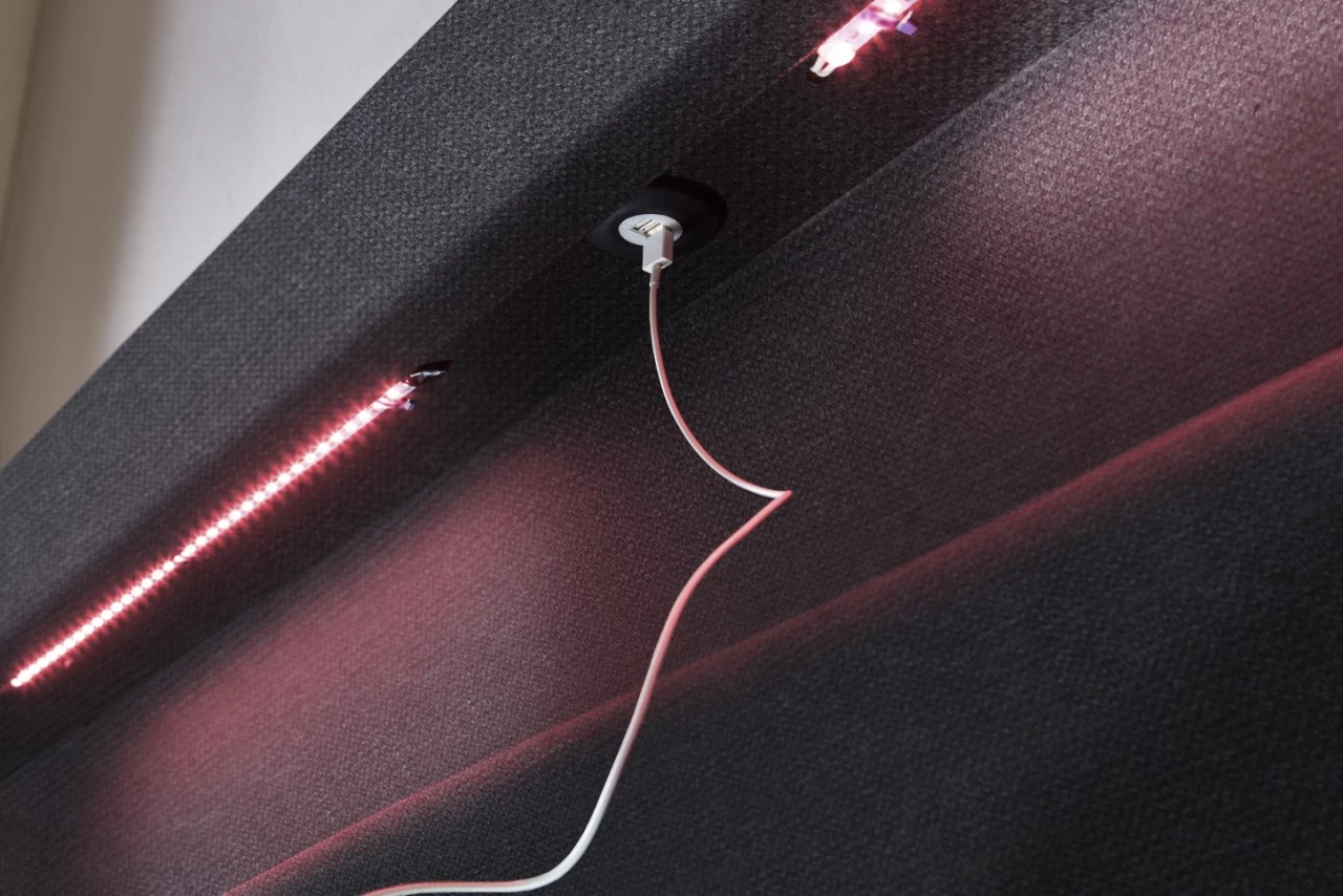 Relita Boxspringbett Lena 140 X 200 Cm LED & USB Schwarz 5 Relita Boxspringbett Lena 140 X 200 Cm LED & USB Schwarz – Bild 3