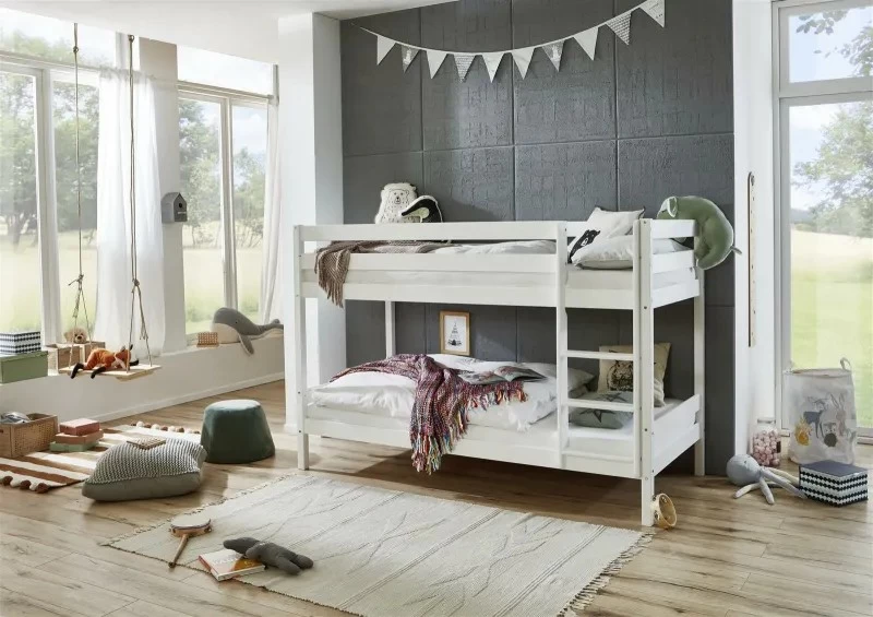 Relita Etagenbett Lupo Mit 2 Liegeflächen 90 X 200 Cm, Ohne Lattenrost, Buche Weiß Lackiert 3 Relita Etagenbett Lupo Mit 2 Liegeflächen 90 X 200 Cm, Ohne Lattenrost, Buche Weiß Lackiert