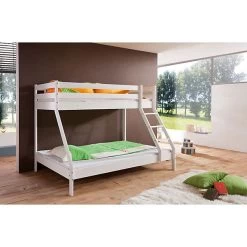Relita Etagenbett Mike 90/140 X 200 Cm Inkl. Rollrost Buche Massiv Weiß