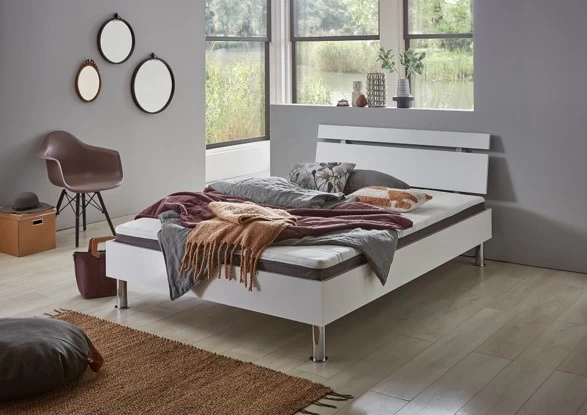 Relita Futonbett Kian Weiß Mit Kopfteil Lian Und Rollrost, Ohne Matratze 140 X 200 Cm 3 Relita Futonbett Kian Weiß Mit Kopfteil Lian Und Rollrost, Ohne Matratze 140 X 200 Cm