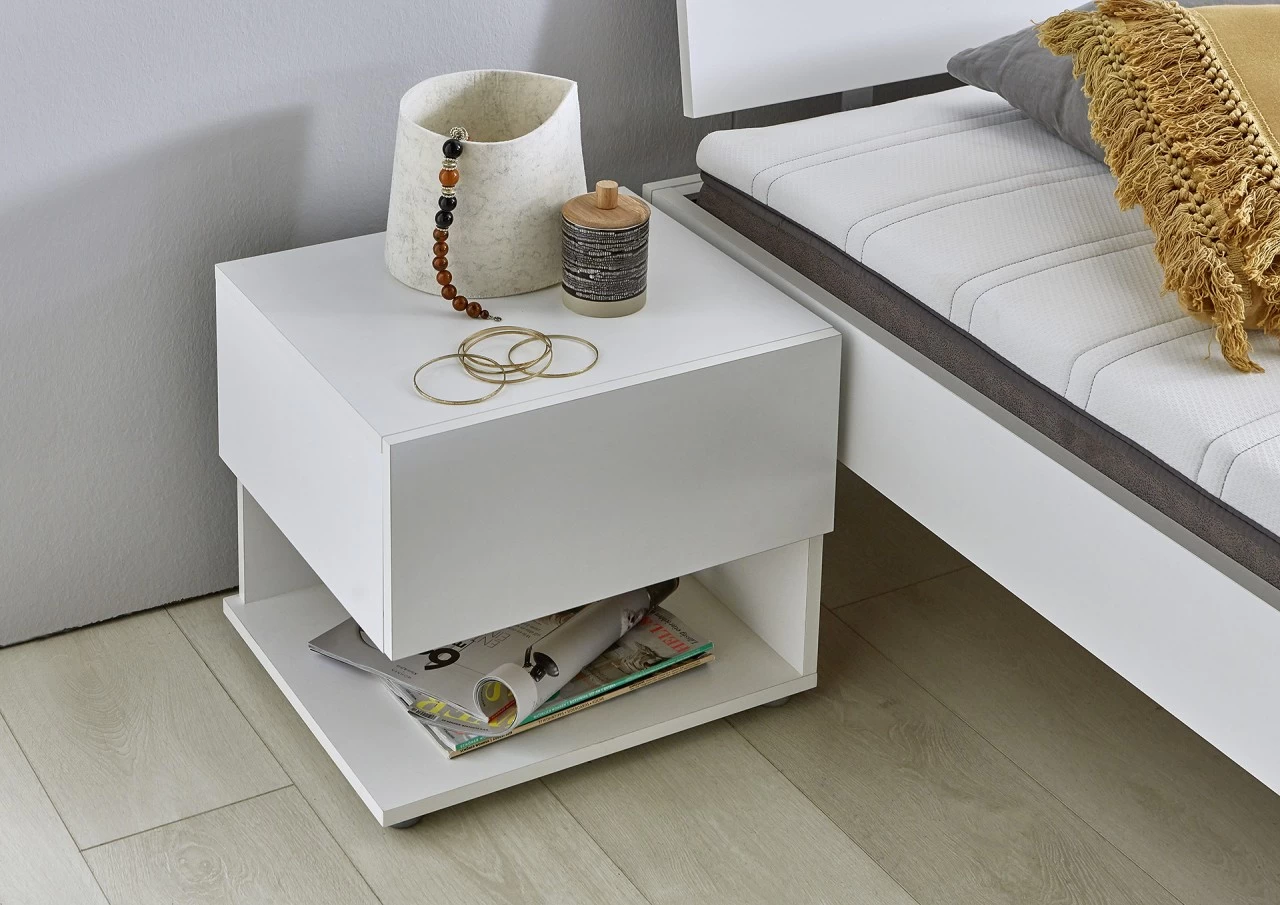 Relita Futonbett LIAN Weiß Ohne Kopfteil, Inkl. Matratze Und Rollrost 140x200cm 10 Relita Futonbett LIAN Weiß Ohne Kopfteil, Inkl. Matratze Und Rollrost 140x200cm – Bild 8