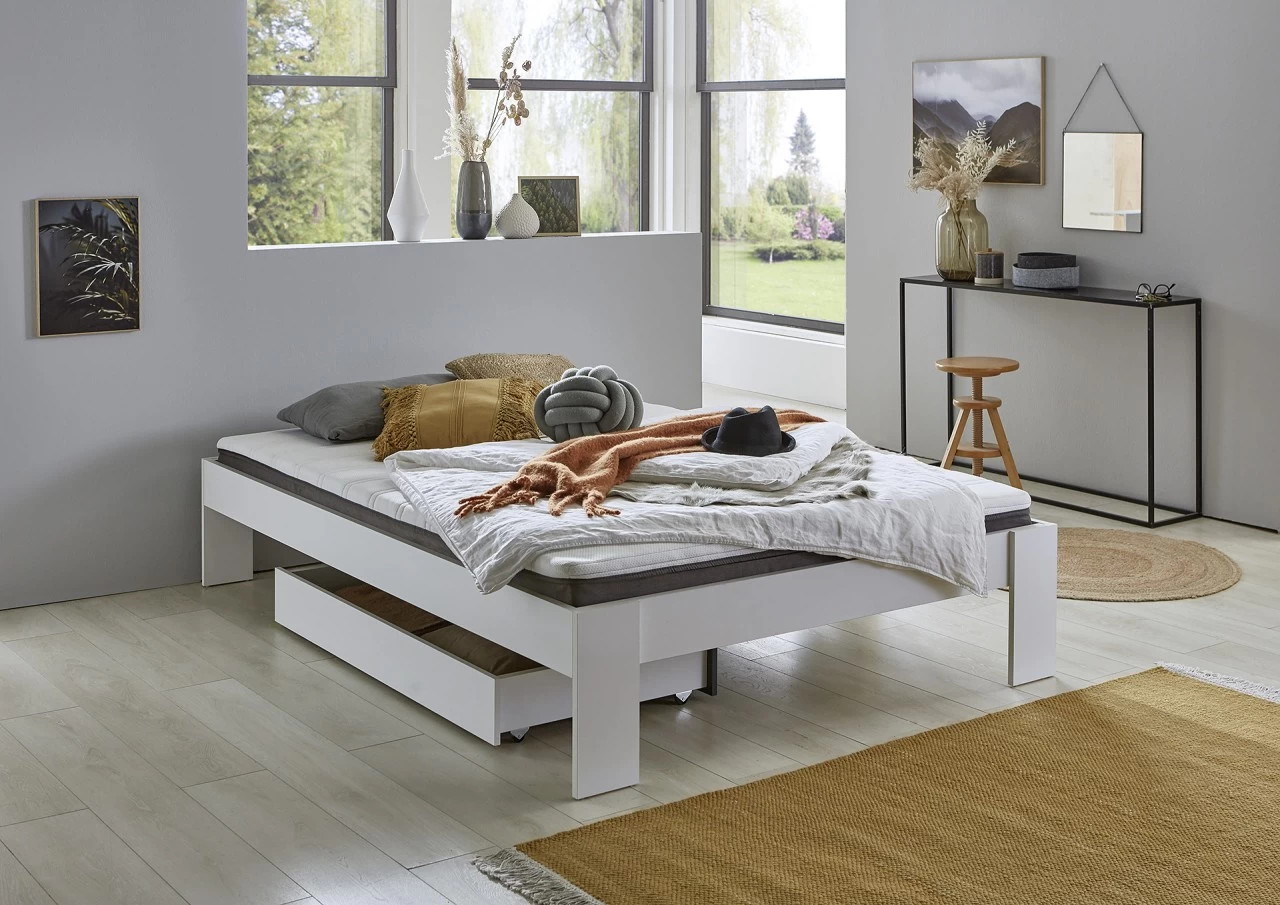 Relita Futonbett Lian 140 X 200 Cm Ohne Kopfteil Und Matratze Inkl. Rollrost Weiß 9 Relita Futonbett Lian 140 X 200 Cm Ohne Kopfteil Und Matratze Inkl. Rollrost Weiß – Bild 7